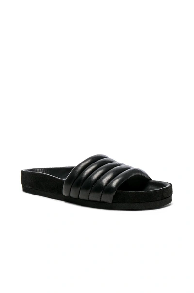 Shop Isabel Marant Hellea Padded Leather Sandals In Black