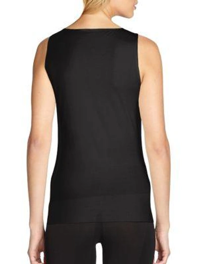 Shop Wolford Pure Tank Top In Navy