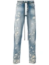 OFF-WHITE OFF-WHITE DISTRESSED SLIM-FIT JEANS - BLUE,OMCE001F17386025840112159831