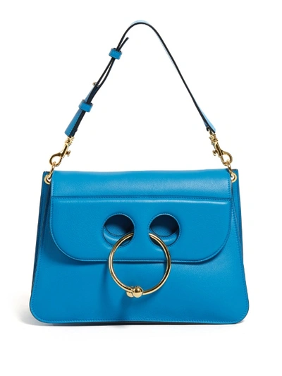 Jw Anderson Pierce Medium Leather Shoulder Bag In Blue