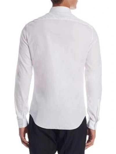 Shop Valentino Tattoo-print Button-down Shirt In White