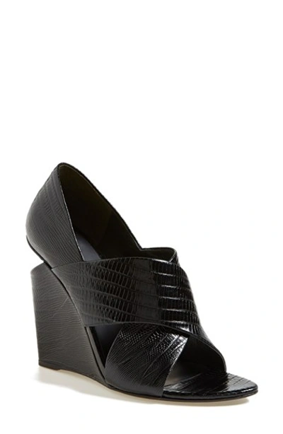 Shop Alexander Wang 'ida' Open Toe Wedge (women) In Black