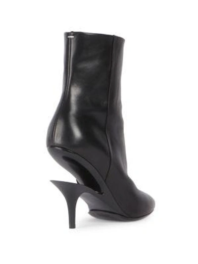 Shop Maison Margiela Illusion Runway Leather Booties In Black