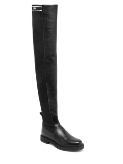 Shop Fendi Rockoko Over-the Knee Boots In Black