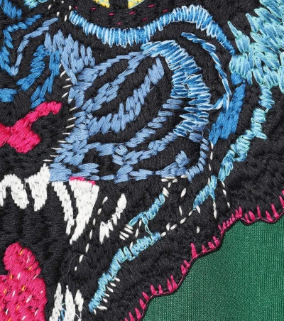 Shop Gucci Appliquéd Jersey Jacket In Multicoloured