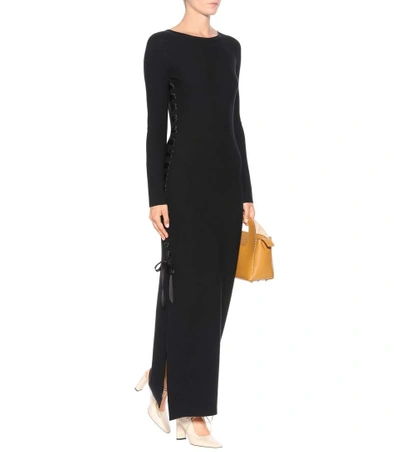 Shop The Row Knitted Wool Dress In Black