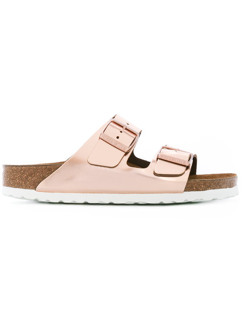 pink metallic birkenstocks