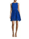 ALICE AND OLIVIA Ginger Lace Fit-&-Flare Dress