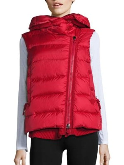 Moncler Laurie Puffer Vest In Red