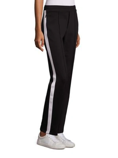 Shop Moncler Striped Track Pants In Black