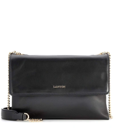 Shop Lanvin Sugar Mini Leather Shoulder Bag In Llack