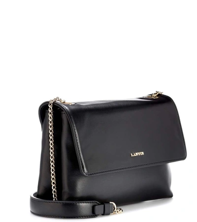 Shop Lanvin Sugar Mini Leather Shoulder Bag In Llack