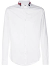 Gucci Snake Embroidered Collar Shirt