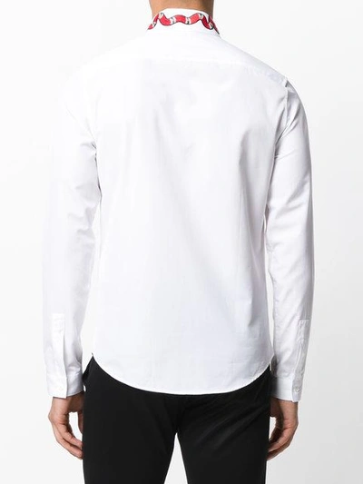 Gucci White Snake Collar Shirt for Men