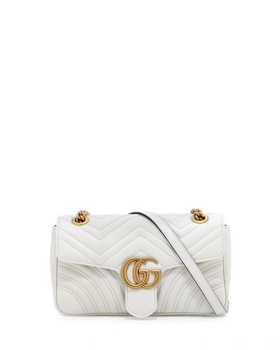 Gucci Gg Marmont Small Matelass&eacute; Shoulder Bag, Black In Natural