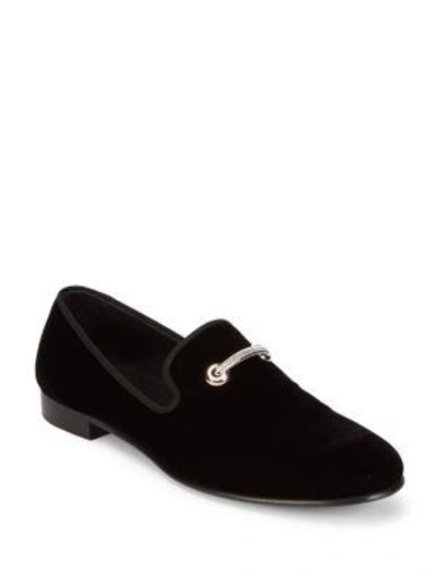 Giuseppe Zanotti Round Toe Loafers In Nero