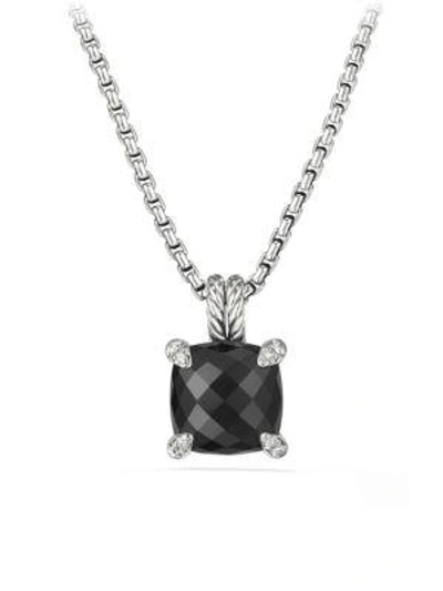 Shop David Yurman Chatelaine® Pendant Necklace With Black Onyx And Diamonds