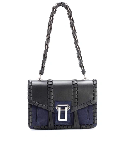 Proenza Schouler Hava Chain Leather And Suede Shoulder Bag In Black