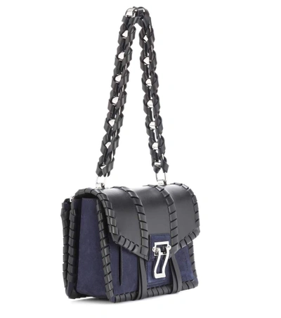 Shop Proenza Schouler Hava Chain Leather And Suede Shoulder Bag In Black