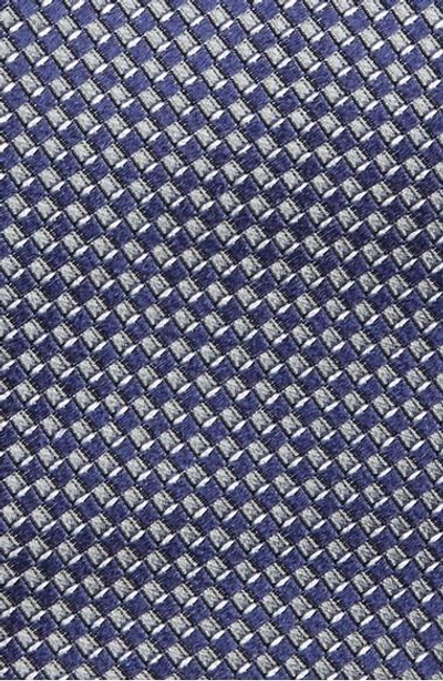 Shop Canali Grid Silk Tie In Lilac