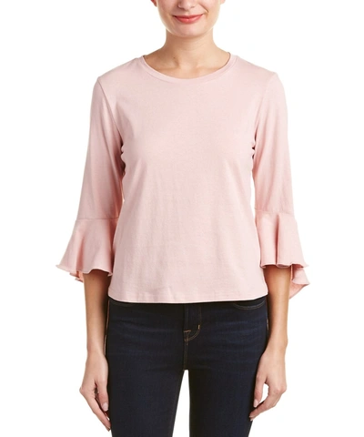 English Factory Ruffle Sleeve Top In Pink