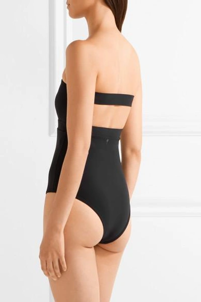 Shop Heidi Klein Bb Reversible Bandeau Swimsuit In Black
