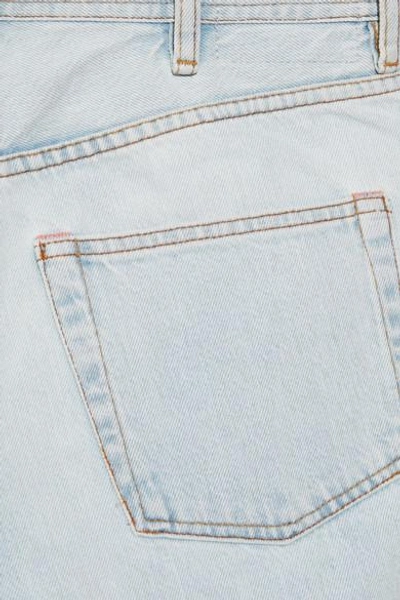 Shop Acne Studios Log High-rise Straight-leg Jeans In Light Denim