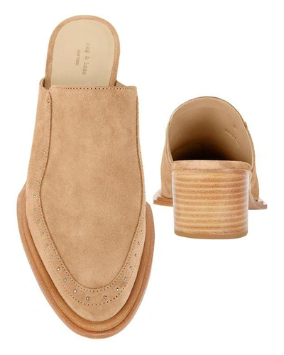 Shop Rag & Bone Weiss Studded Suede Mules