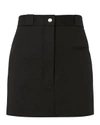 HELMUT LANG Cotton Stretch Mini Skirt,H04HW301001