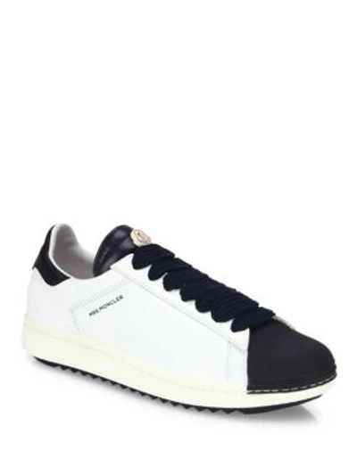 Shop Moncler Mrs.  Angeline Two-tone Sneakers In White