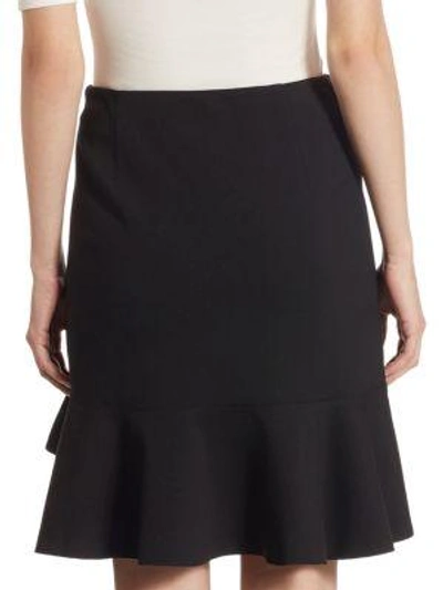 Shop Akris Punto Tiered Jersey Skirt In Black