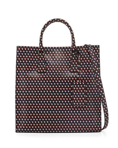 Prada Polka-dot Print Leather Tote Bag, Multi
