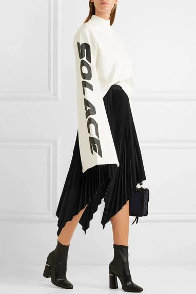 Shop Proenza Schouler Asymmetric Pleated Cloqué Skirt