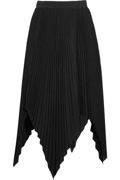 Shop Proenza Schouler Asymmetric Pleated Cloqué Skirt