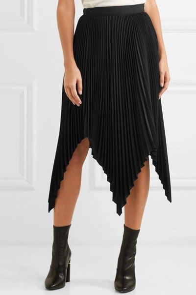 Shop Proenza Schouler Asymmetric Pleated Cloqué Skirt