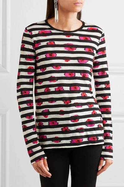 Shop Proenza Schouler Printed Slub Cotton-jersey Top
