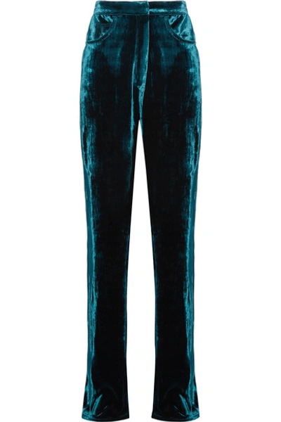 Juan Carlos Obando Velvet Straight-leg Pants