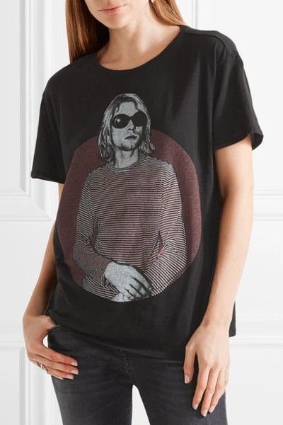 Shop R13 Kurt Boy Printed Cotton And Cashmere-blend T-shirt