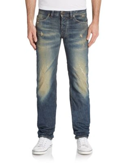 Diesel Safado Distressed Slim-straight Jeans In Denim
