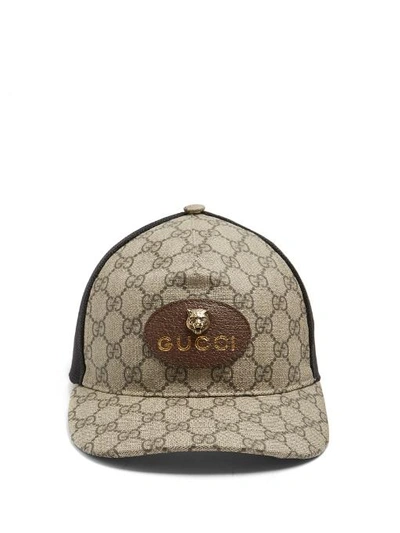 Gucci Gg Supreme Patch Trucker Hat - Brown In Brown Multi | ModeSens