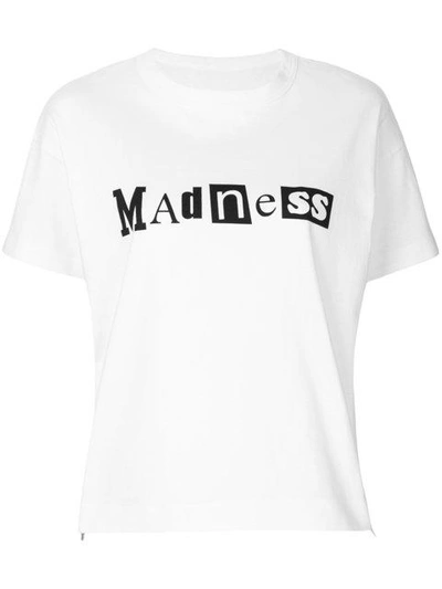 Shop Sacai Madness Slogan T-shirt - White