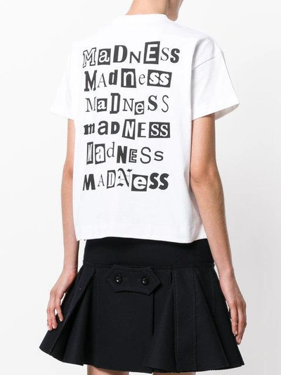 Shop Sacai Madness Slogan T-shirt - White