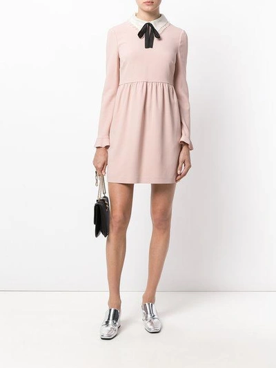 Shop Red Valentino Pussy Bow Collar Dress