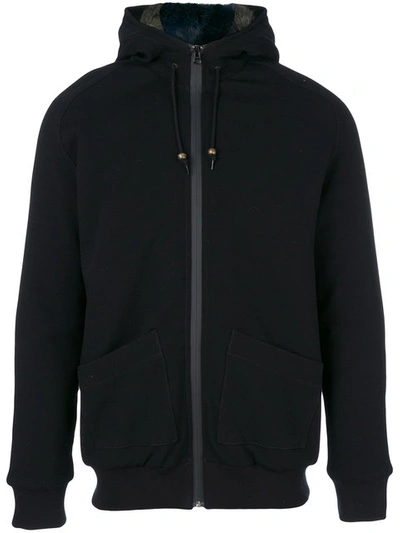 Mr & Mrs Italy Fur Lined Zip Hoodie - Black