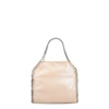 Stella Mccartney Tiny Falabella Metallic Tote In Flame