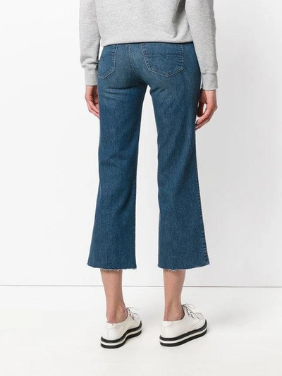 Shop Diesel Cropped Flared Jeans In Blue