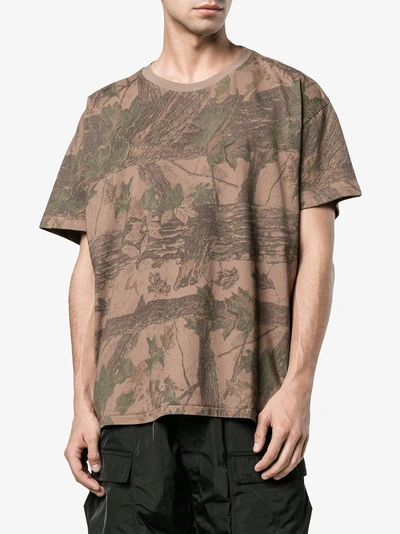 Shop Yeezy Tree Print Oversized T Shirt In Green