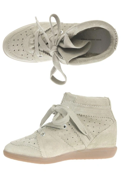 Shop Isabel Marant Bobby Suede Sneakers In Soft Blue-grey