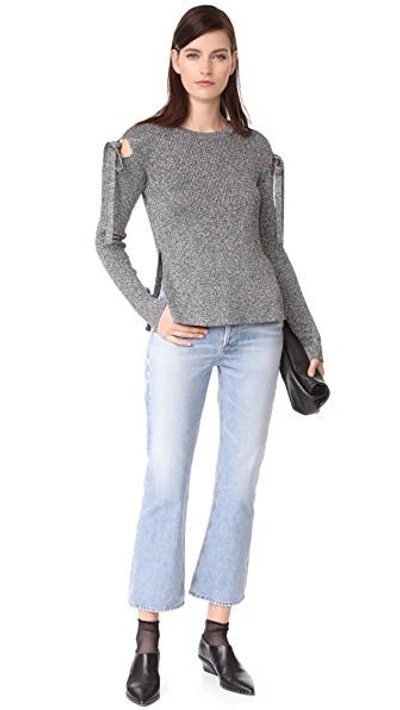 Shop Red Valentino Tie Sweater In Platino