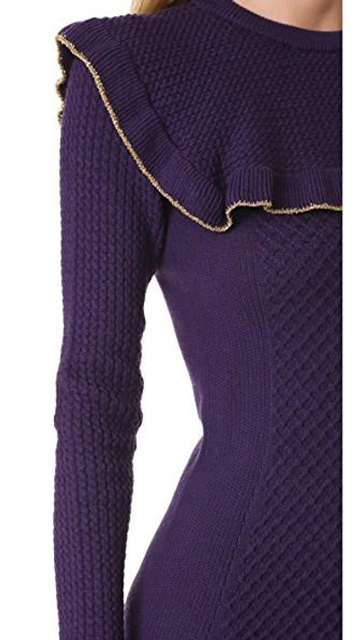 Shop Philosophy Di Lorenzo Serafini Ruffle Dress In Violet